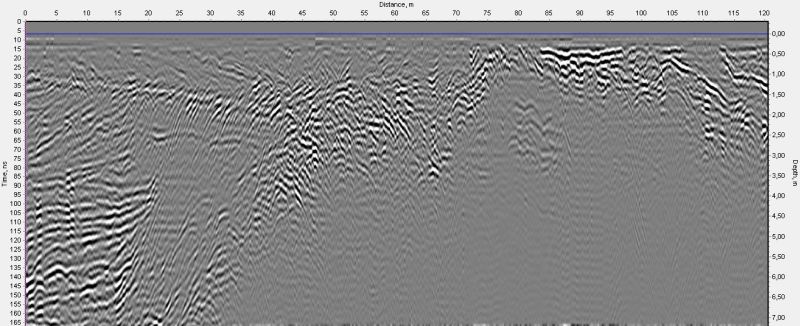 example of VIY3 ground penetrating radar using in Antarctica