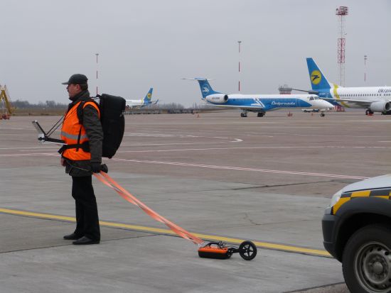 investigation in airport with VIY3 ground penetrating radar