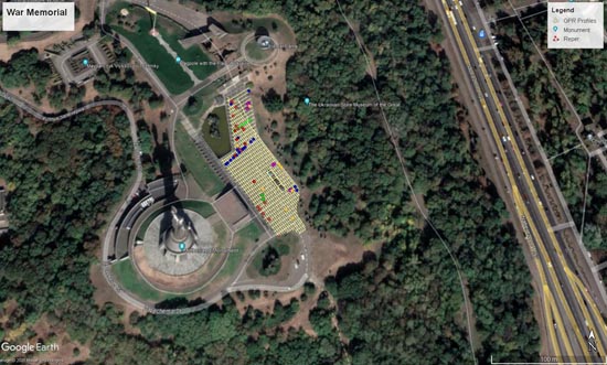 GPR data in the Google 
Earth
