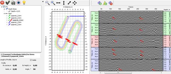 Planner project with multi channel GPR data