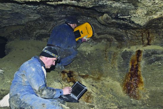 Cave survey with VIY3 ground penetrating radar