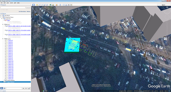 Example of export of Planner project to Google Earth