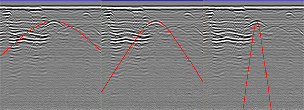 Использование функции Гипербола для определения скорости волны